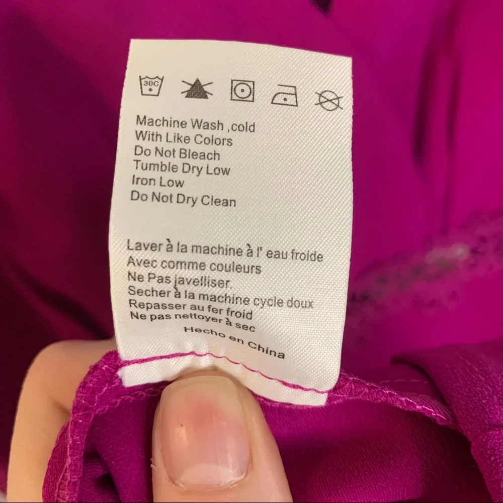 Foxiedox Iris Lace Inset Cocktail Sheath Dress Purple Size Large NWT - Picture 14 of 15